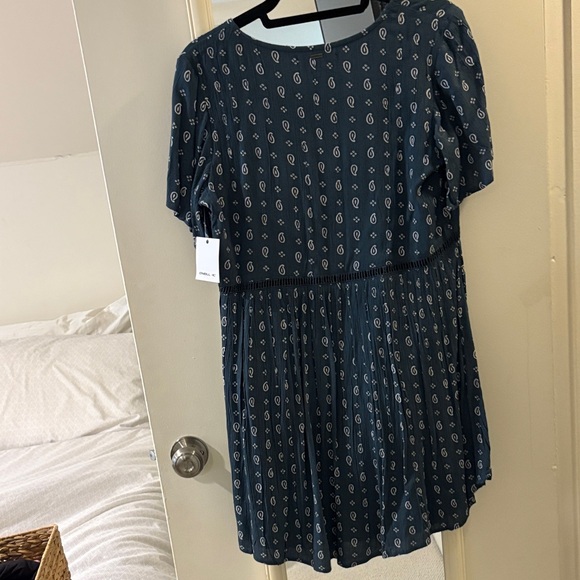 O'Neill Teal Paisley Mini Dress - Picture 3 of 3